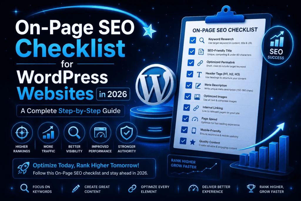 On-page SEO checklist for WordPress websites 2026